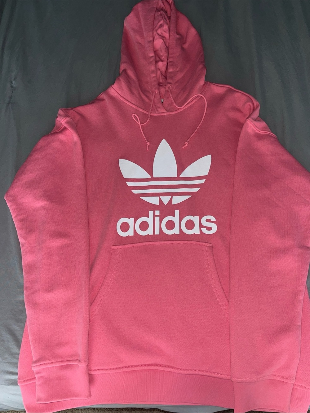adidas Pink Hoodie with White Logo